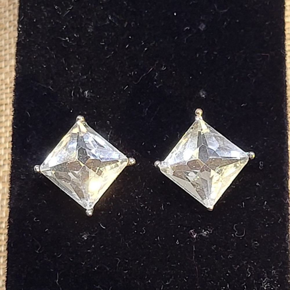 Large Bling Pierced Earrings